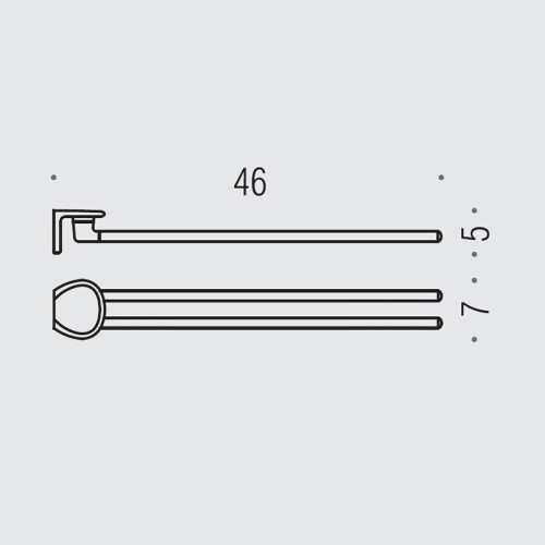 Полотенцедержатель двойной поворотный Colombo Design Khala В1813.000