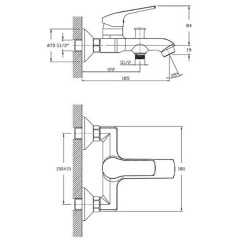 Смеситель для ванны Agger Merry A1310000