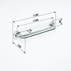 Поручень для ванны Bemeta Help 301101102