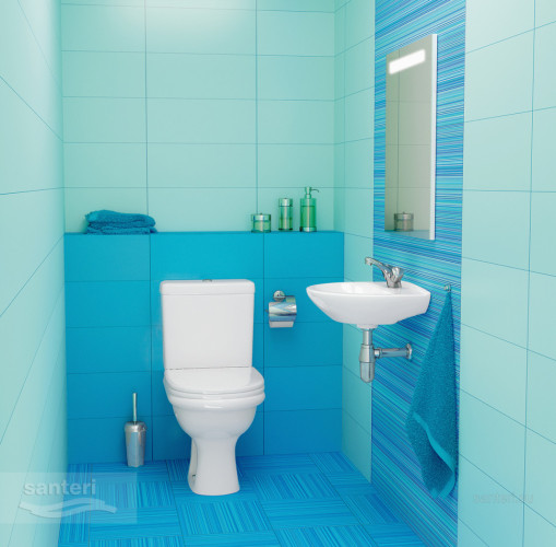 Унитаз-компакт Santeri Визит белый 1.P405.3.S00.00B.F