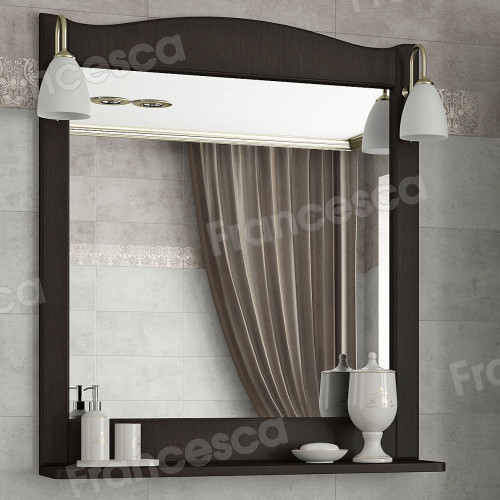 Зеркало Francesca Империя П 70 венге (полотно+светильники Изабель)