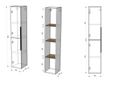 Шкаф-пенал Венеция Монте 30 напольный