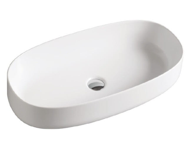 Раковина Artceram Cognac 680*350*150 отверстия для смесителя-отсутствуют белый глянцевый