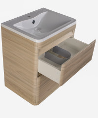 Тумба напольная Style Line Атлантика 60, Люкс ясень перламутр, PLUS