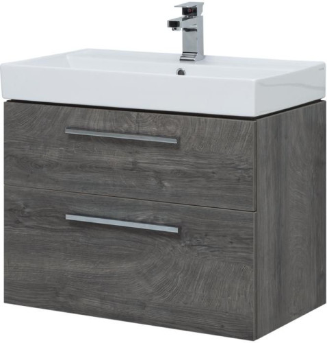 Тумба с раковиной Aquanet Nova 75 дуб рошелье (2 ящика)