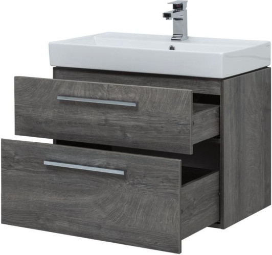 Тумба с раковиной Aquanet Nova 75 дуб рошелье (2 ящика)