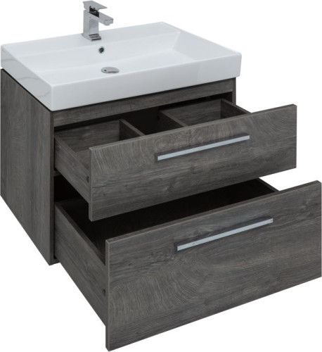 Тумба с раковиной Aquanet Nova 75 дуб рошелье (2 ящика)