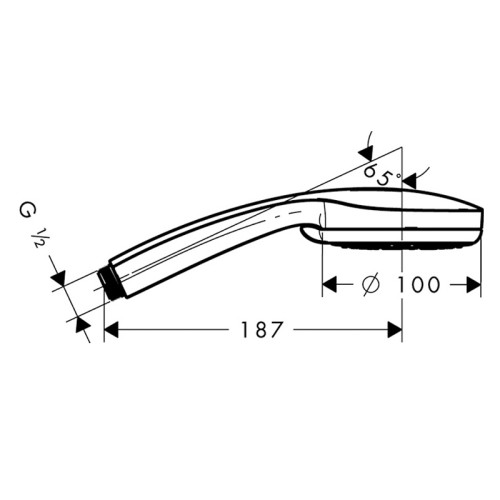 Ручной душ Hansgrohe Croma 100 Vario EcoSmart 9 л/мин (28537000)
