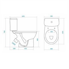 Унитаз-компакт Santek Бореаль, антивсплеск