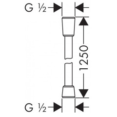 Душевой шланг Hansgrohe Isiflex 125 см, полированное золото (28272990)