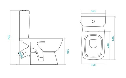 Унитаз-компакт "Нео Лайт" 2РА ДС SC