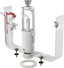 SA2000 3/8&quot; CHROM Выпускной комплект со стоп кнопкой (одинарной), и боковой пласт. подводкой