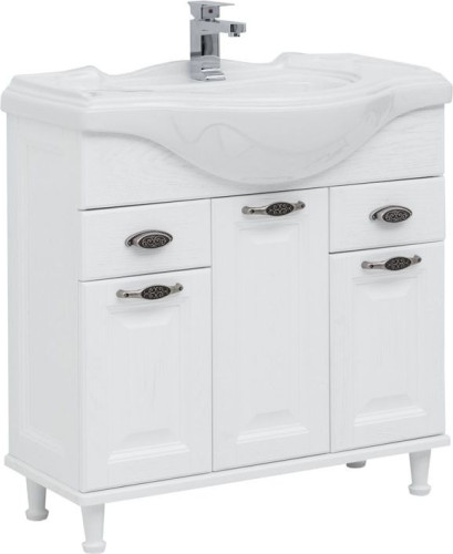 Тумба с раковиной Aquanet Тесса Декапе 85 белый