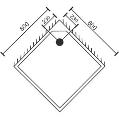 Акриловый поддон для душа Royal Bath RB80HP 80x80