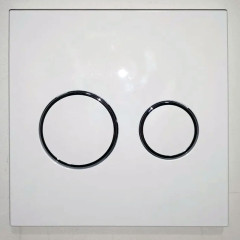 Кнопка смыва Ани Пласт 19х2.5х19 для инсталляции, ABS пластик, цвет Белый (WP2400)