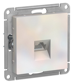 Розетка компьютерная RJ45, кат. 5Е, механизм, ЖЕМЧУГ Schneider Electric ATLASDESIGN ATN000483