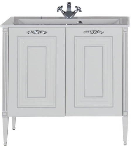 Тумба под раковину Aquanet Паола 90 белый/серебро