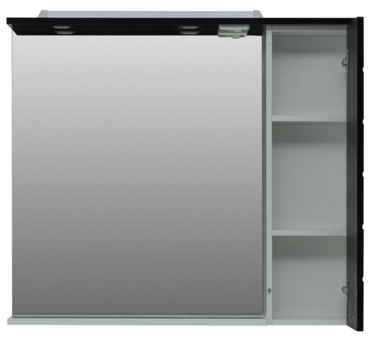 Зеркало-шкаф Aquanet Сити 100 белый, черный