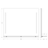 Зеркало настенное c полочкой и 2-мя встроенными LED-светильниками Ledline-S EVOFORM 90x75 см, BY 2165