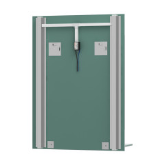 Зеркало настенное c полочкой и 2-мя встроенными LED-светильниками Ledline-S EVOFORM 90x75 см, BY 2165