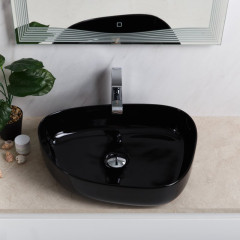 Накладная раковина BelBagno BB1435-NERO