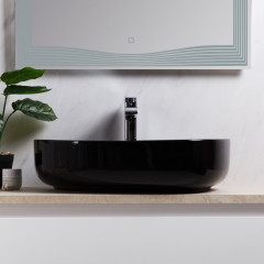 Накладная раковина BelBagno BB1435-NERO