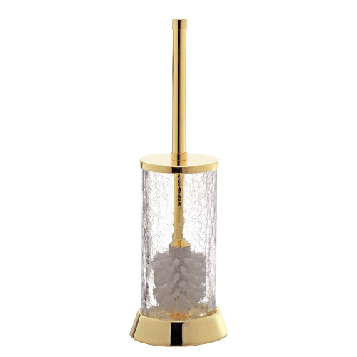 Surya Crystal, напольный ерш с крышкой на металлическом основании 12х12хh36 см, эффект битого стекла, цвет светлая бронза