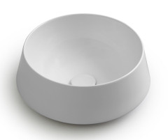 White Tao, накладная круглая раковина Ø42x18h см, цвет белый глянцевый