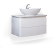 Тумба под раковину RAVAL Moon 75 подвесная белая (Moo.01.75/P/W)