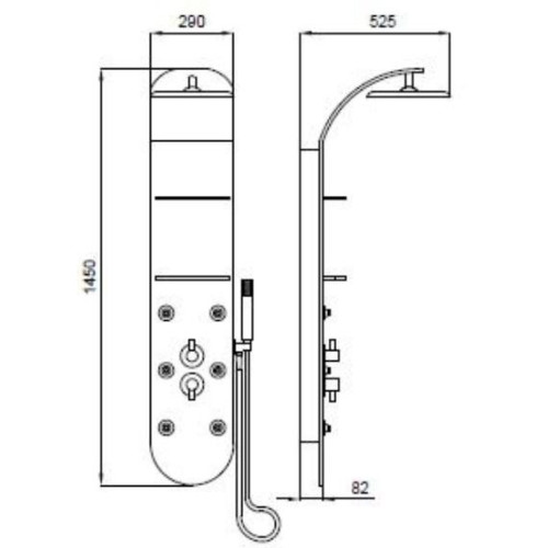 Душевая панель Kolpa San Neo 3FT с гидромассажем
