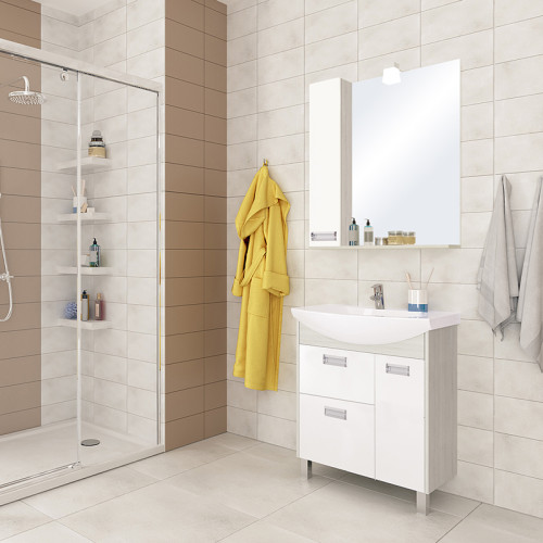 Зеркало-Шкаф AQUATON БЕККА 70 белый дуб (1A214702BAC20)