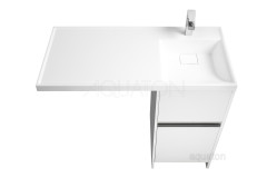 Тумба для раковины AQUATON Лондри 400 под стиральную машинку, белая (1A236001LH010)