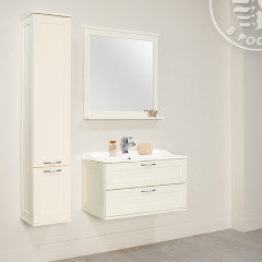 Тумба под раковину AQUATON Леон 80 подвесная, дуб белый (1A186301LBPS0)