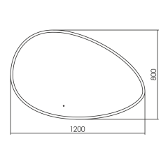 Зеркало AZARIO OMEGA 1200х800 c подсветкой и диммером, бесконтактный сенсор (LED-00002557)