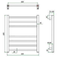 Полотенцесушитель ГРОТА ESTRO 63/60