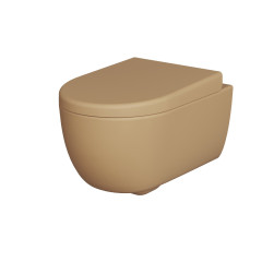 Унитаз Abner 103T20501R (545*360*330) МАТОВЫЙ ТЕМНО-БЕЖЕВЫЙ подвесной БЕЗОБОДКОВЫЙ