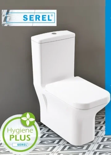 Унитаз Serel NITA напольный компакт с функцией биде: NT12BM+6748+сливной+223ZT(унитаз, бачок, сливной,сиденье-микролифт)