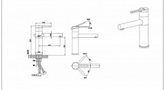 Смеситель для умывальника Bravat, черный (F1410445BW-RUS)