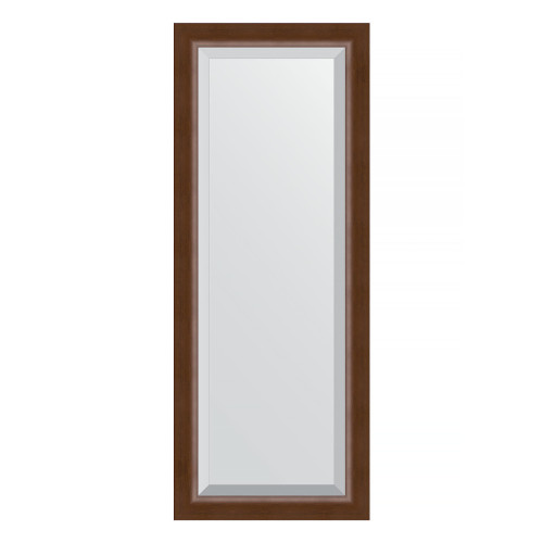 Зеркало настенное с фацетом EVOFORM в багетной раме орех, 52х132 см, BY 1157