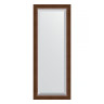 Зеркало настенное с фацетом EVOFORM в багетной раме орех, 52х132 см, BY 1157