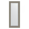 Зеркало настенное с фацетом EVOFORM в багетной раме римское серебро, 56х136 см, BY 1257