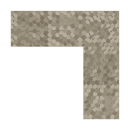 Зеркало настенное EVOFORM в багетной раме соты титан, 56х106 см, BY 3084