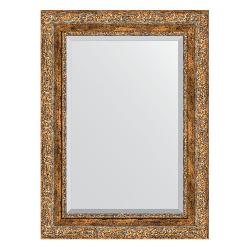 Зеркало настенное с фацетом EVOFORM в багетной раме виньетка античная бронза, 55х75 см, BY 3384