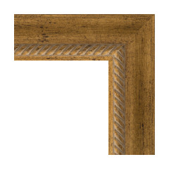 Зеркало настенное с фацетом EVOFORM в багетной раме состаренная бронза, с плетением, 53х113 см, BY 3484