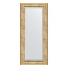 Зеркало настенное с фацетом EVOFORM в багетной раме состаренное серебро с орнаментом, 72х162 см, BY 3584