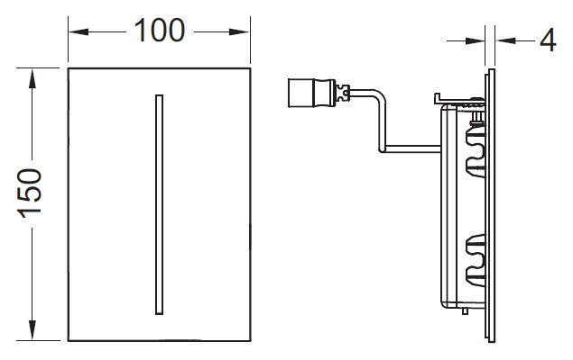 Кнопка смыва Tece Filo Urinal 7,2В 9242071 для писсуара