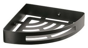 Gedy, решётка угловая 1-уровневая (21х21хh4,5), цвет черный матовый