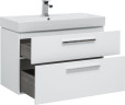 Тумба с раковиной Aquanet Nova 90 белый (2 ящика)