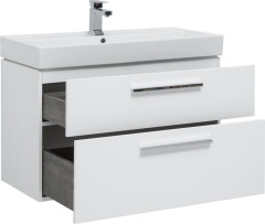 Тумба с раковиной Aquanet Nova 90 белый (2 ящика)