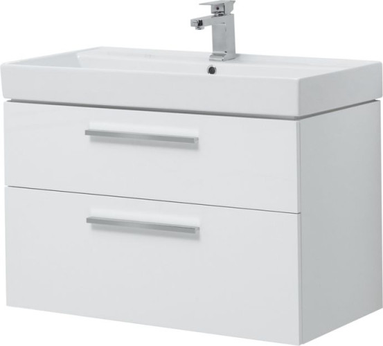 Тумба с раковиной Aquanet Nova 90 белый (2 ящика)